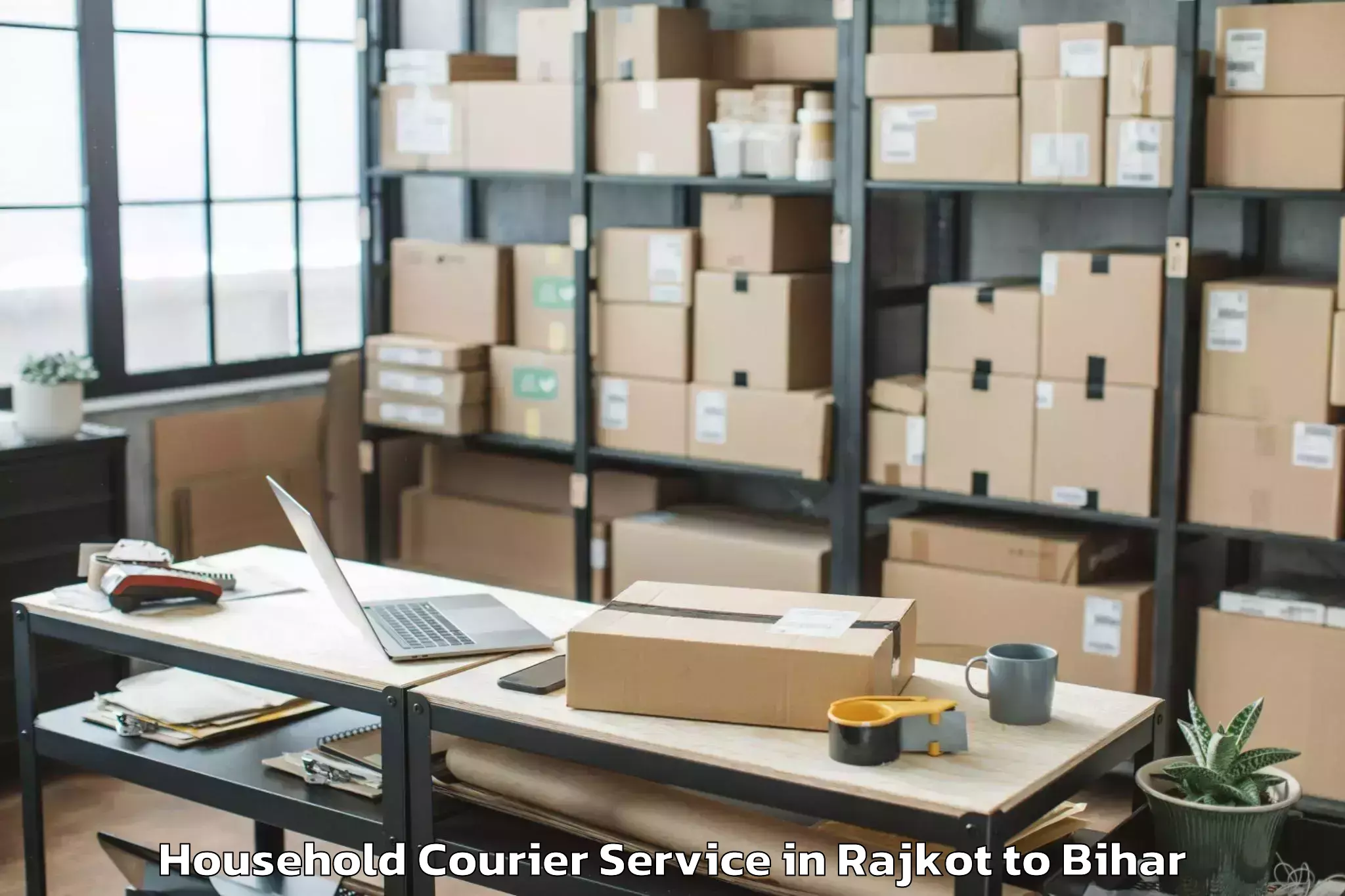 Professional Rajkot to Rohtas Household Courier